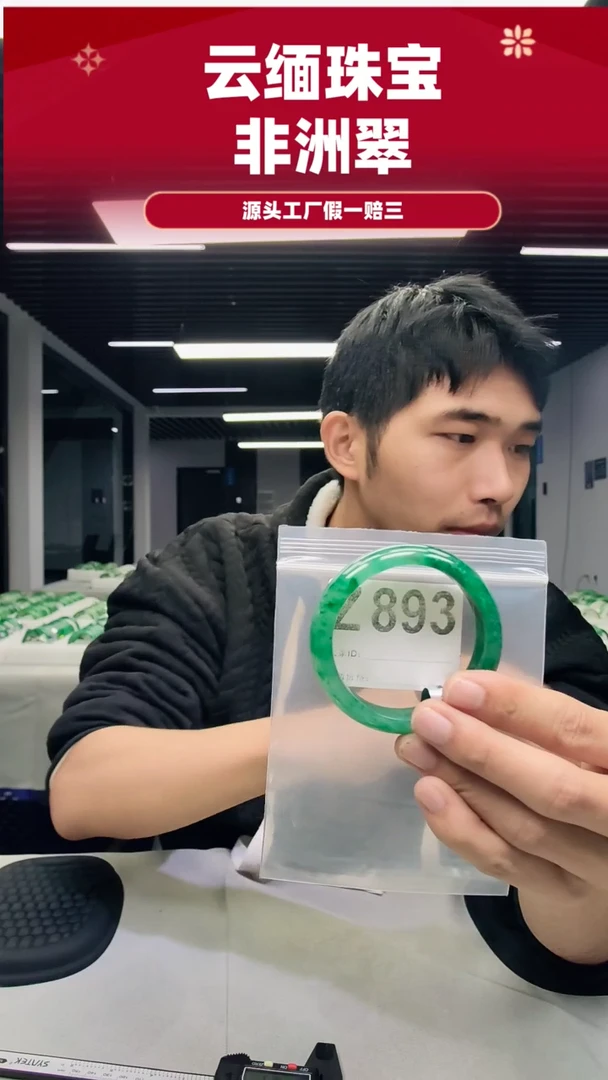 未镶嵌手镯石英质玉（非洲翠）54圈口Z893