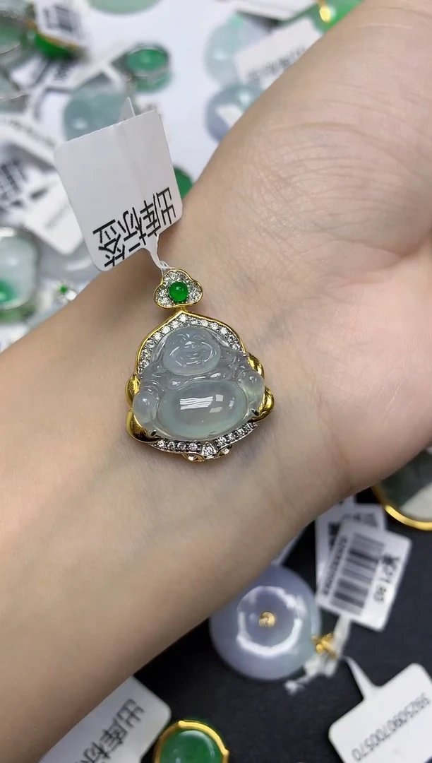 颈饰未镶嵌翡翠天然缅甸翡翠A货多样性发一件