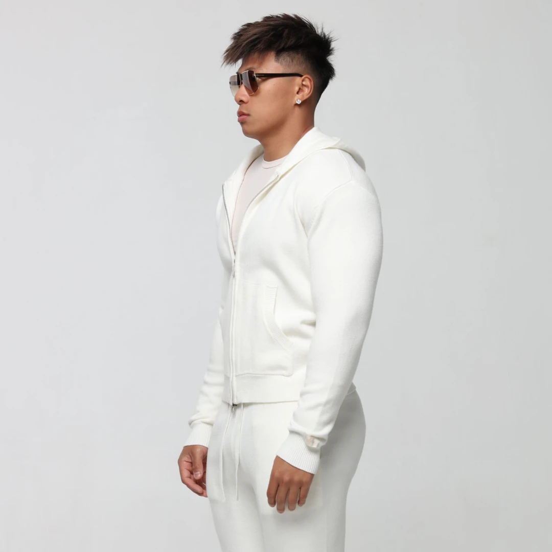 THE FORTÉ 羊毛混纺连帽开衫