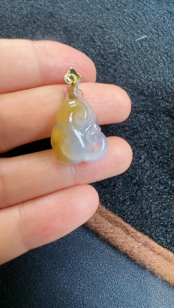 【闪购商品】翡翠颈饰18K金镶嵌00001900