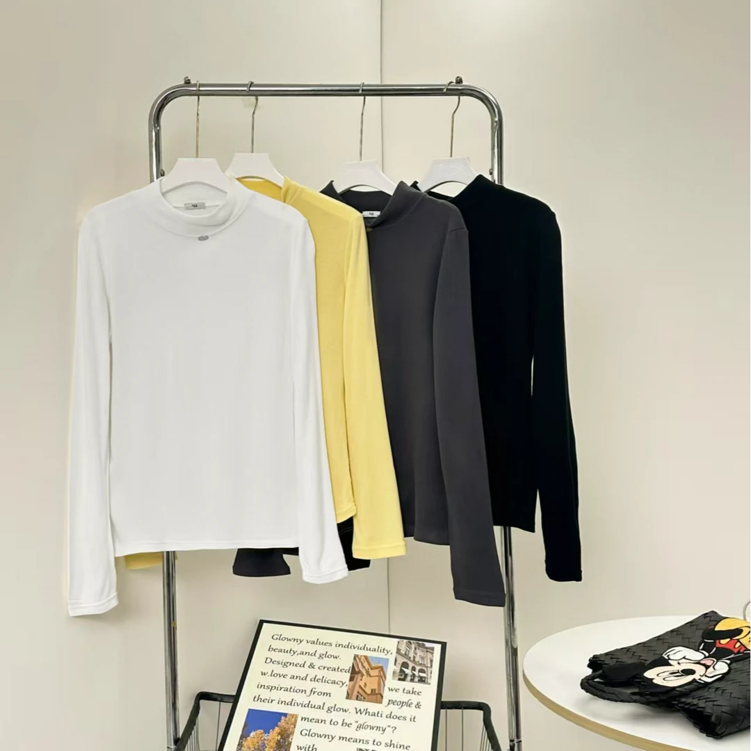 鸡蛋羊绒混纺亲肤打底衫