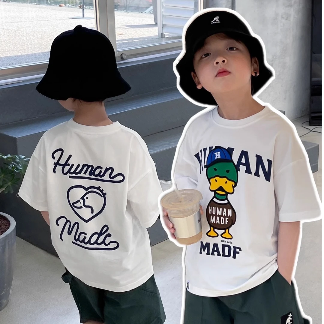男印花短袖日系男童休闲印花T恤洋气夏装男孩半袖男童t恤