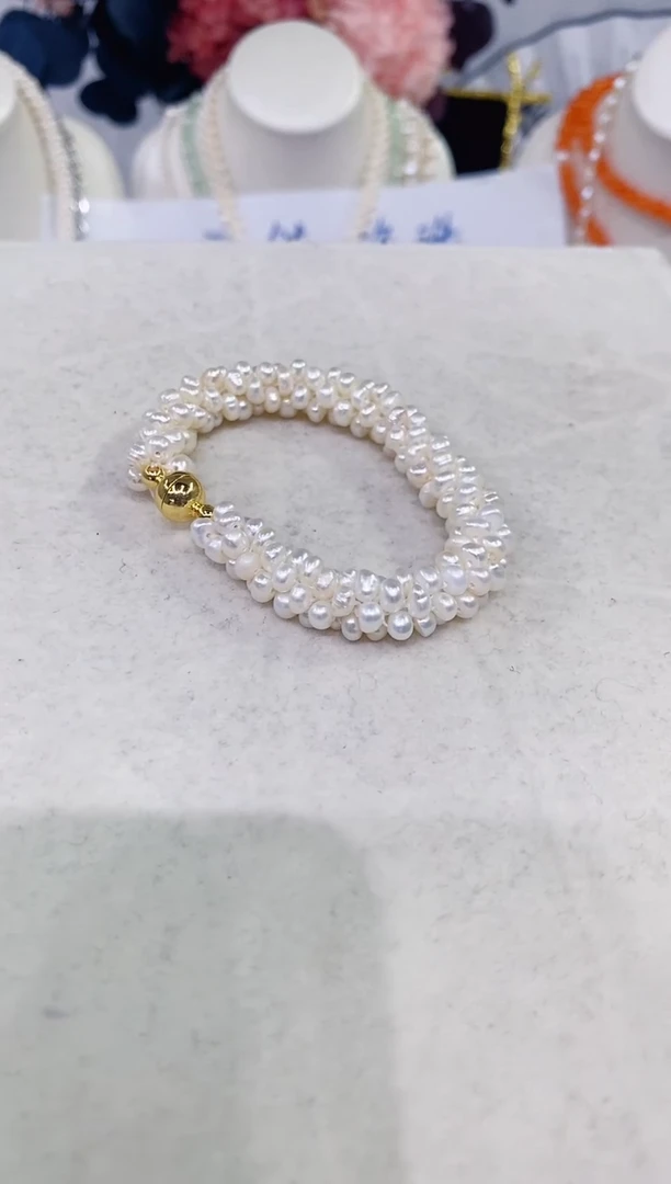 颈饰未镶嵌淡水珍珠毛毛虫手链