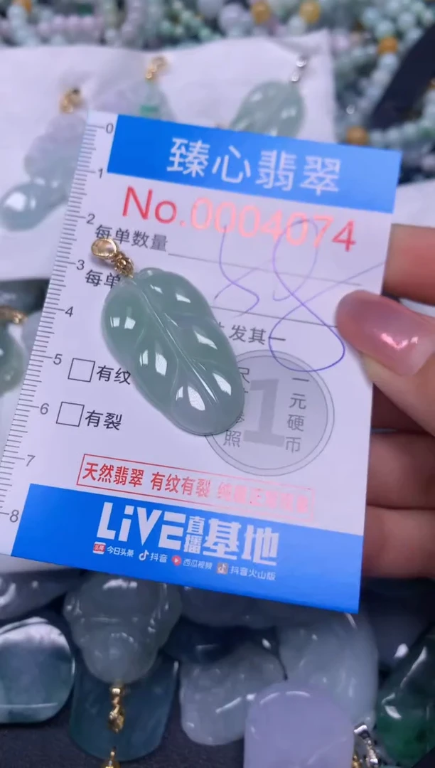 【闪购商品】翡翠颈饰未镶嵌含绳0004074