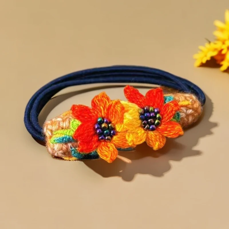 【向日葵头绳】原创纯手工非遗技艺，时尚好看有气质！