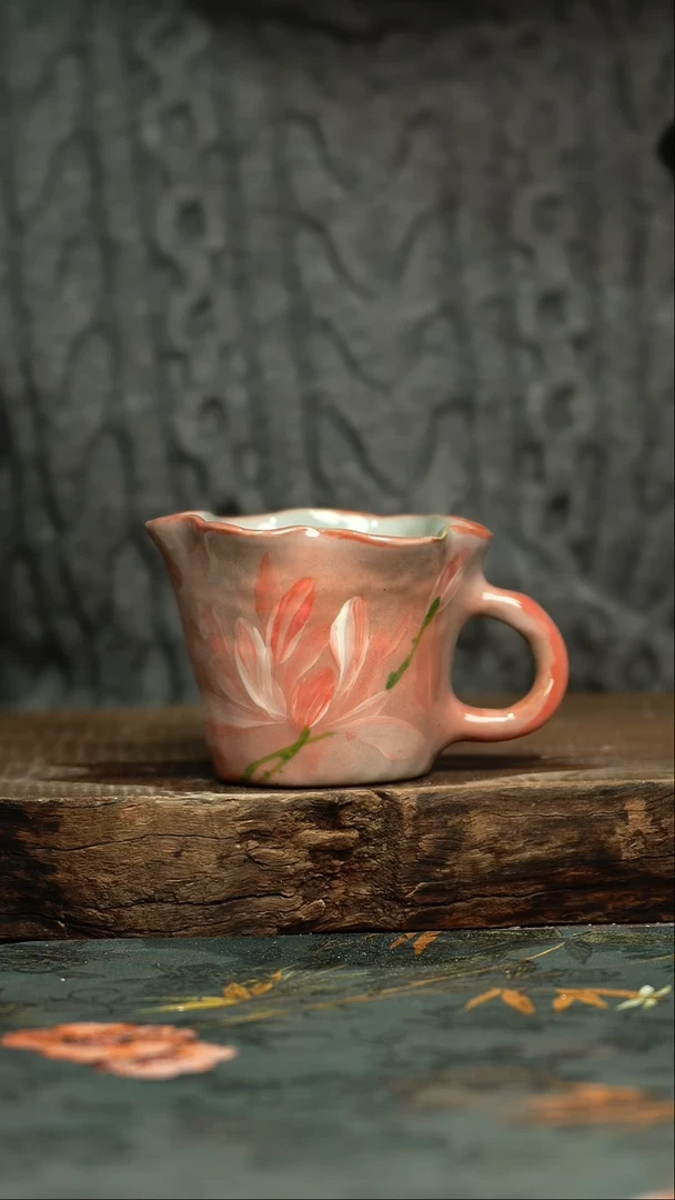 【闪购商品】杯釉下彩手工手绘同款陶器