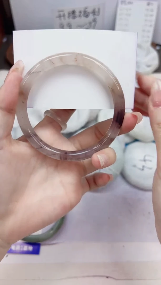 石英质玉手镯未镶嵌417-紫罗兰-圈口63.1