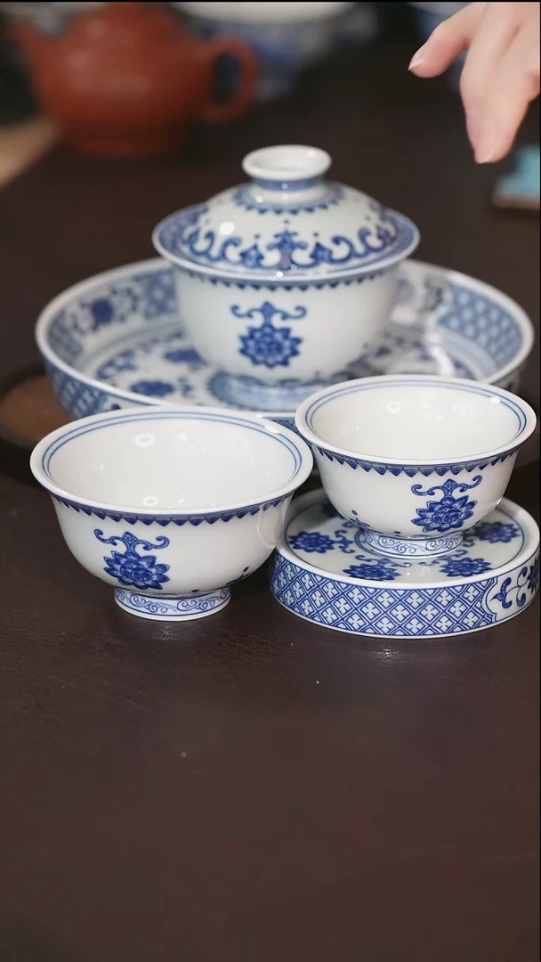 杯景德镇陶瓷套组青花A5