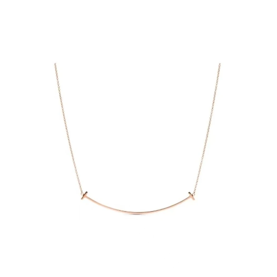 99新 Tiffany & Co./蒂芙尼 无钻微笑项链小号