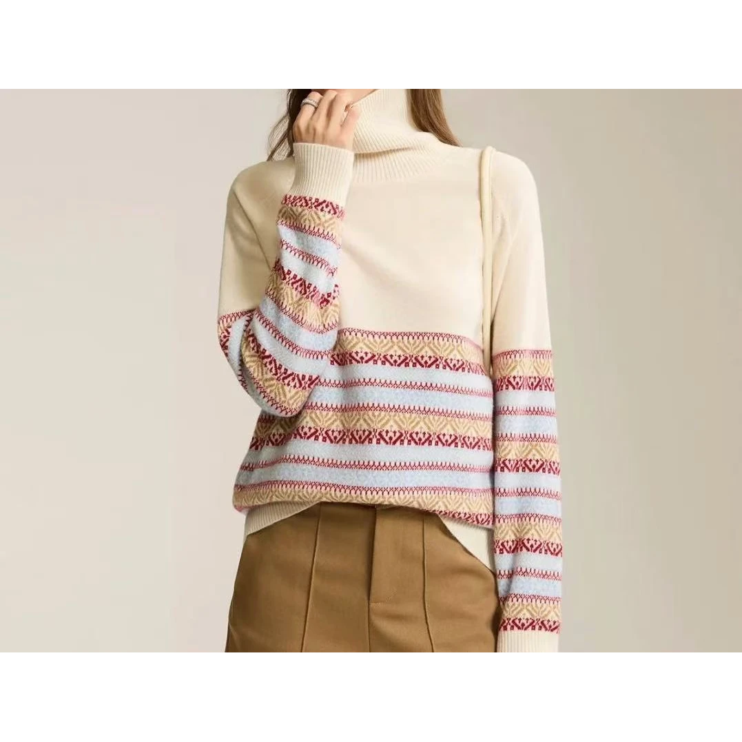 【费尔岛】100%绵羊毛女式羊毛衫24DAK0933