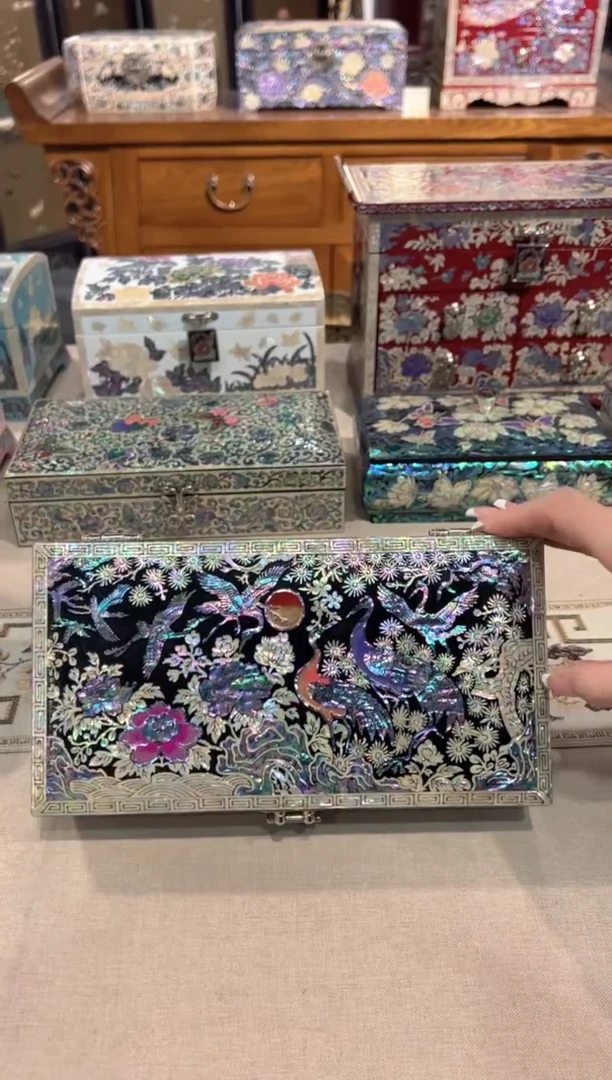 【闪购商品】仙鹤黑金鲍·弘贝雅螺钿漆器文化馆