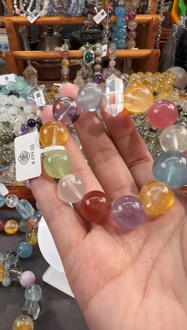 水晶手串合金定制款 天然水晶默认微瑕 一岁就很乖