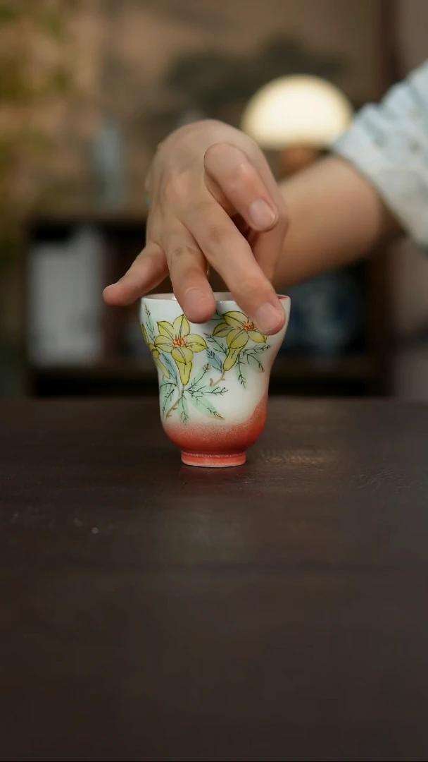杯景德镇陶瓷杯碗柴烧多人