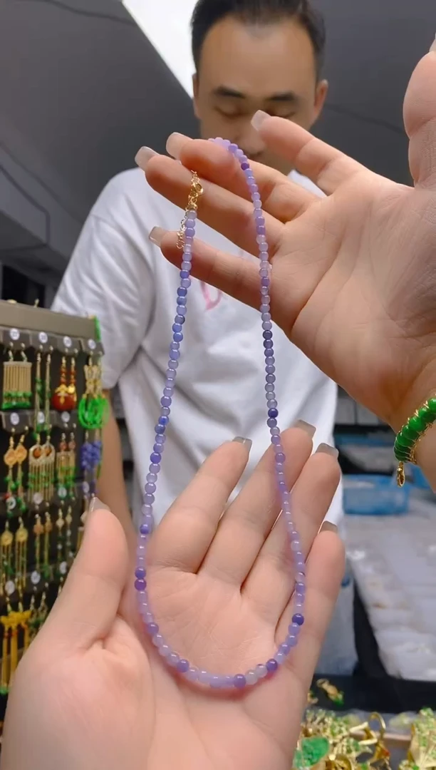 【闪购商品】翡翠耳饰合金63翡翠锁骨链