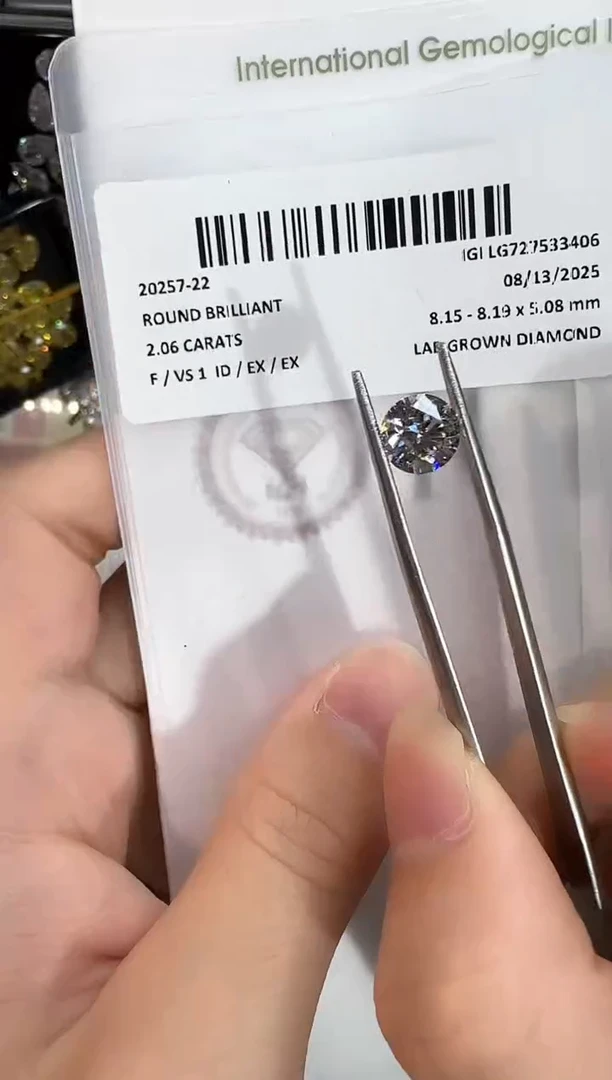 裸石实验室培育钻石@ 2.06ct 先鉴赏，再定制！
