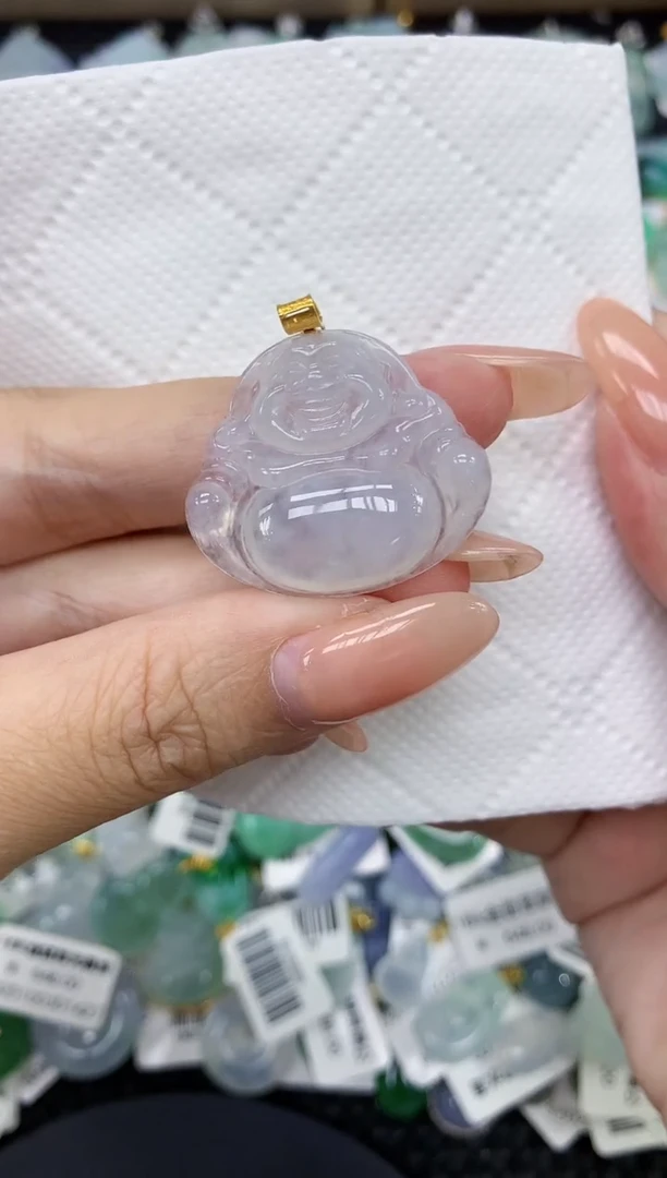 颈饰18K金镶嵌翡翠11111111111