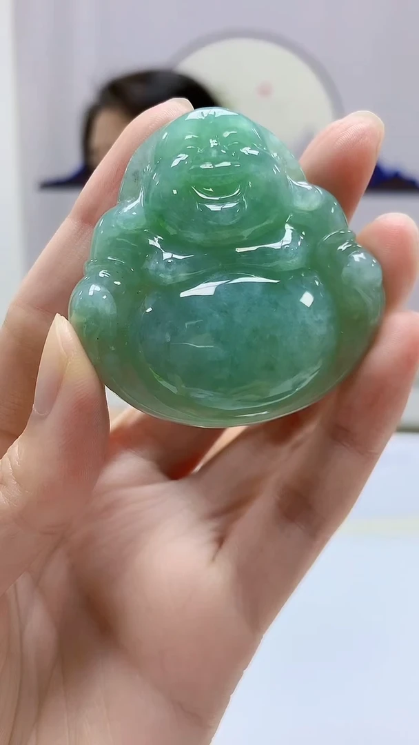 定制翡翠未镶嵌4902zm-毛货挂件佛公180