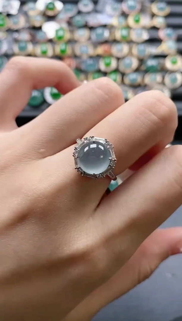 【闪购商品】翡翠戒指银S925镶嵌51151