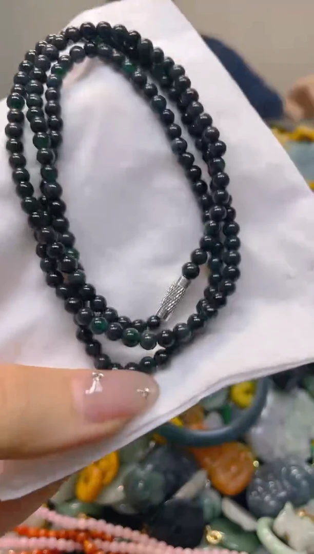 翡翠未镶嵌颈饰3MM/M/翡翠A货,一件也是批发价
