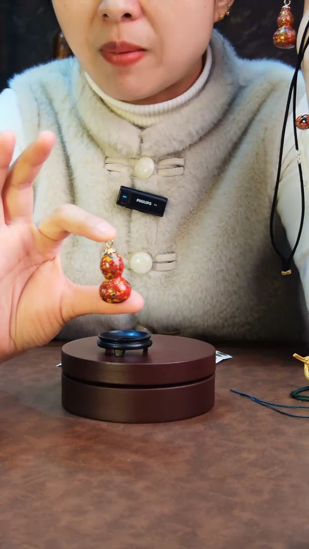 【闪购商品】175直播一物一图大漆酒葫芦送底座送挂绳