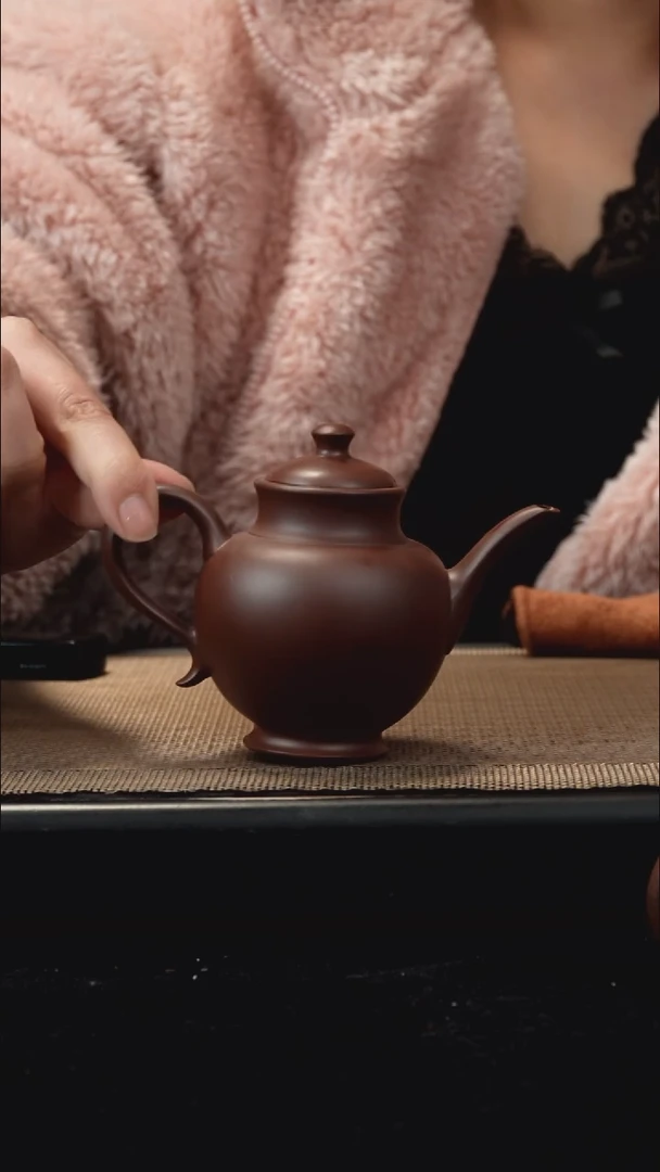 紫砂茶盏紫泥卡盖玉露180CC