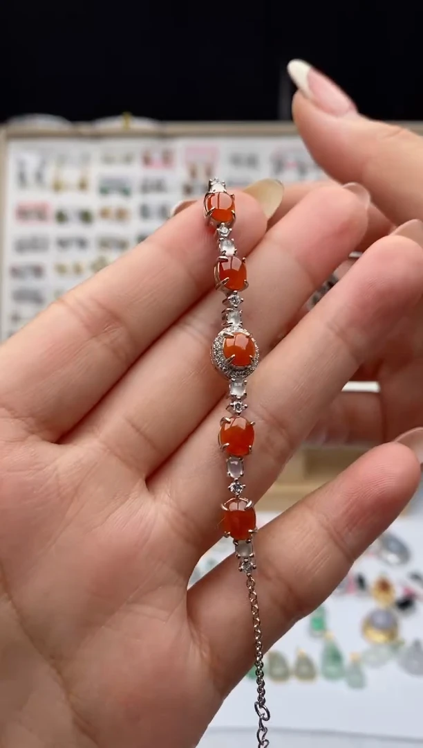 银S925镶嵌戒指翡翠天然A货翡翠