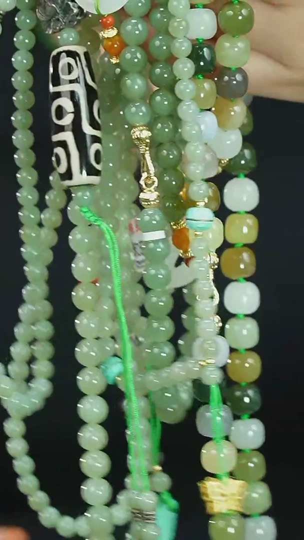 【闪购商品】和田玉7件套未镶嵌项链5条手串2条