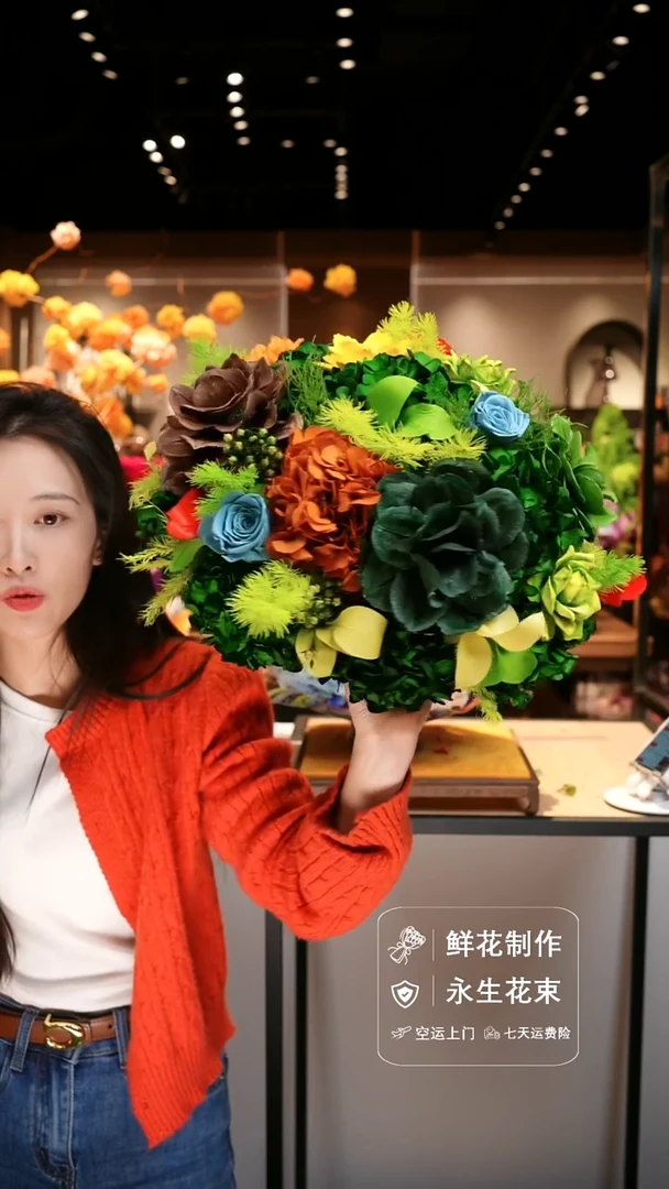 手工艺品琉璃手工花器花束空运包邮送货上门-以图片为准