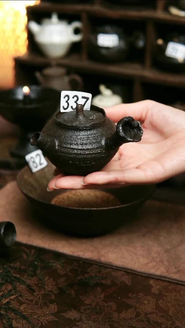 紫砂全手工侘寂风茶壶120毫升左右