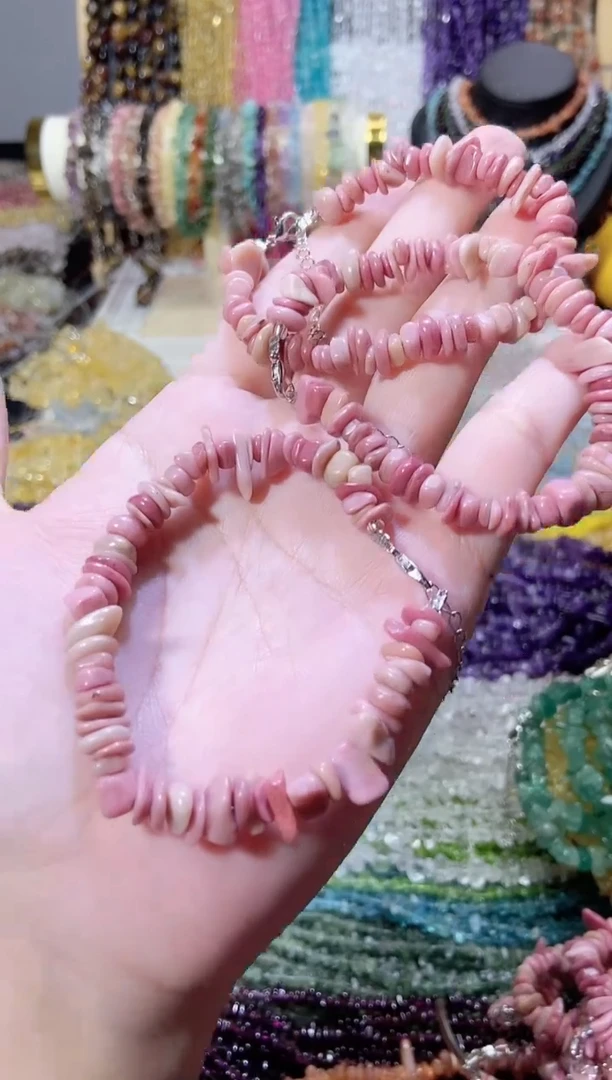 未镶嵌珠宝半成品水晶红木纹手链