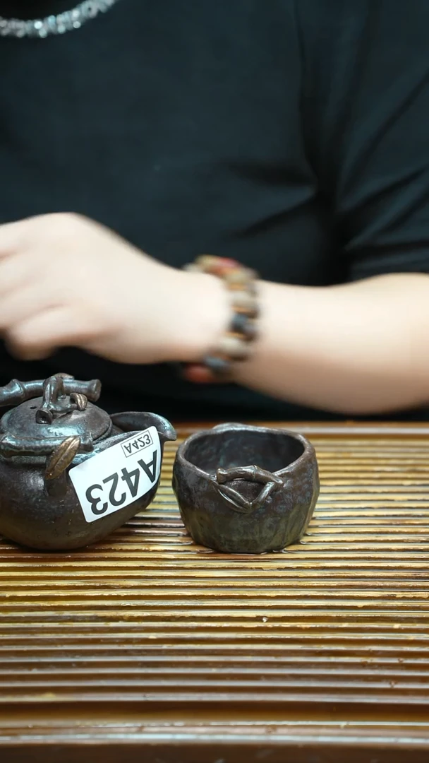 万古烧粗陶手工茶具