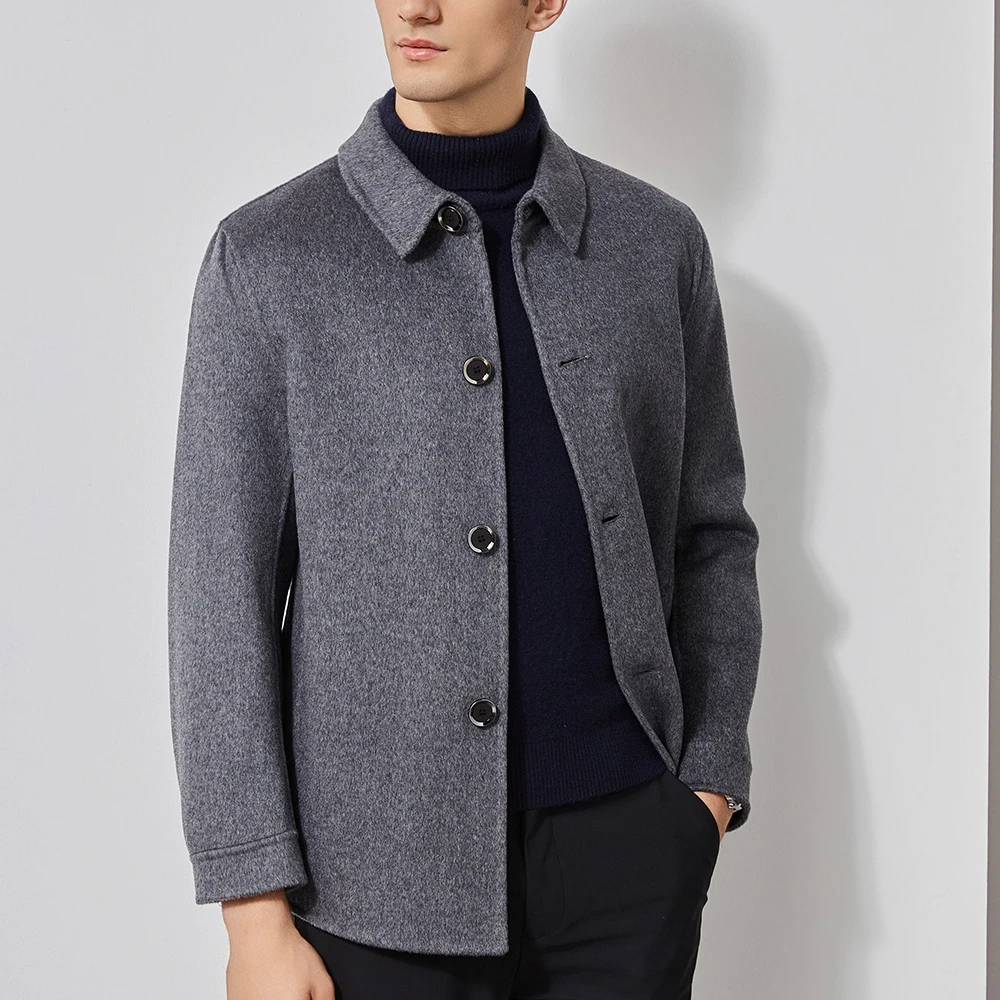 绵羊毛 山羊绒男式大衣25DAK0007