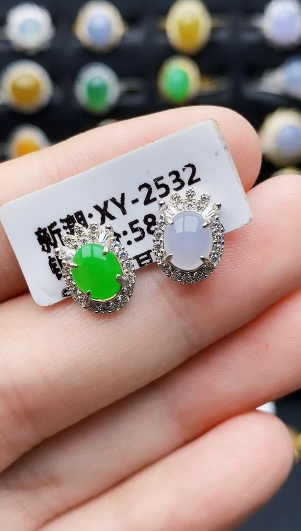银S925镶嵌戒指翡翠5131