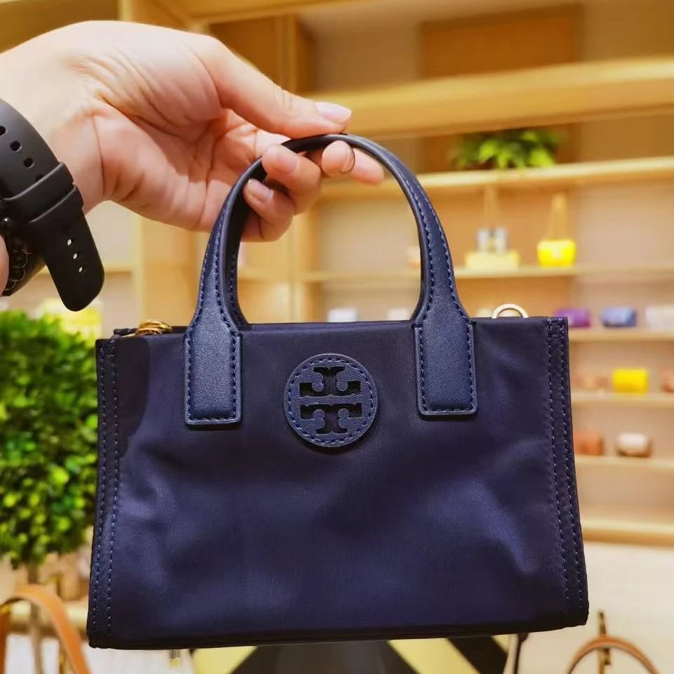Tory Burch/汤丽柏琦（迷你）ELLA降落伞蓝色斜挎包 163938