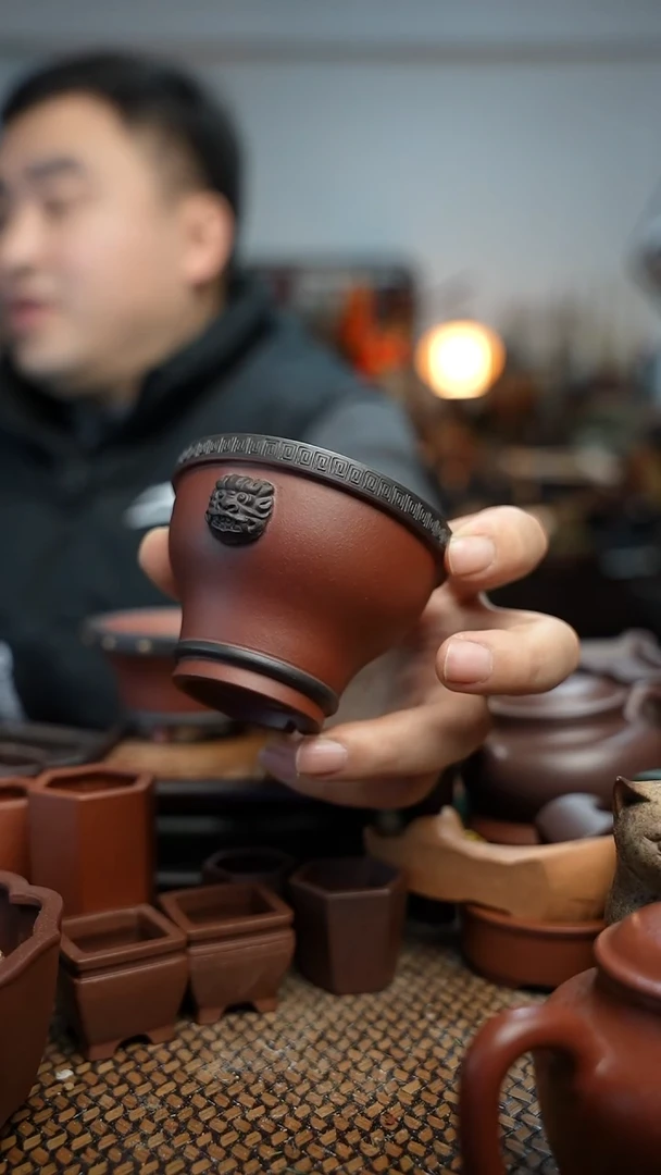 紫砂花盆迅**斗長木軒精品紫砂