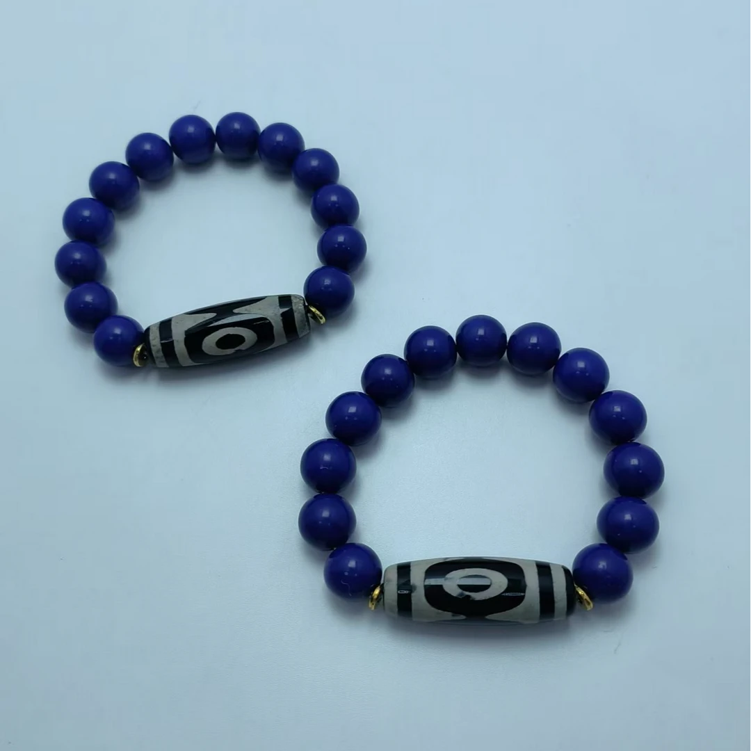 X391 三眼青金天珠12-手串 多样性发其一 百搭 | 时尚 | 素款