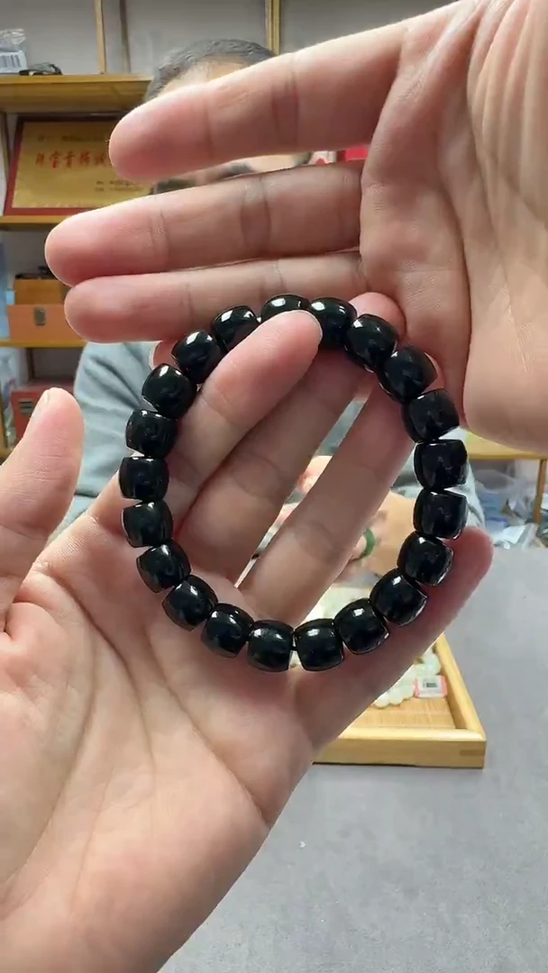 未镶嵌手链和田玉11黑青