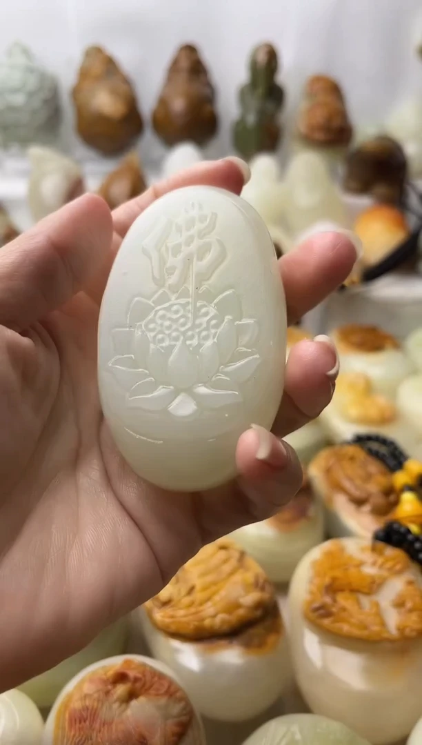 石材方解石棉纹正常不退换莲花