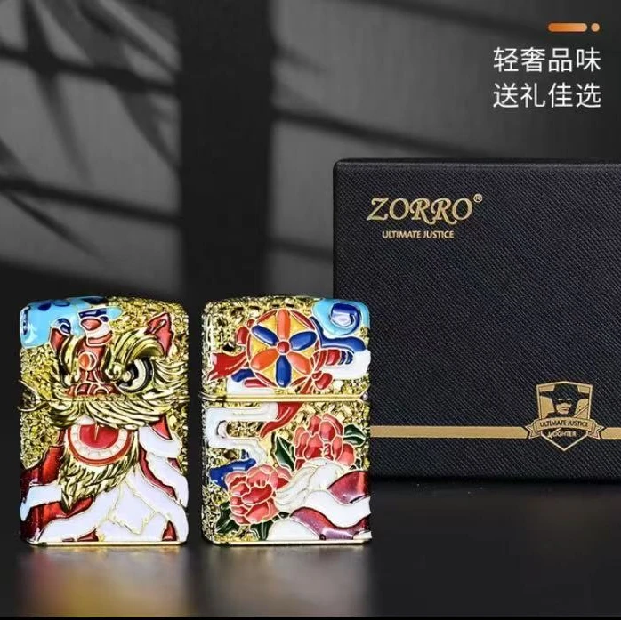 佐罗盔甲珐琅彩醒狮夜光