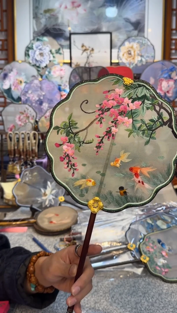 扇子纯手工苏绣团扇