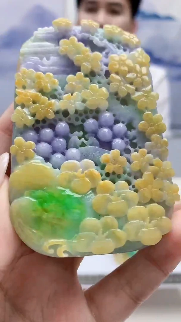 未镶嵌定制翡翠4868xx-毛货挂件47
