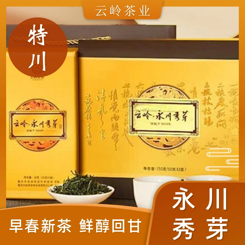 云岭【永川秀芽-特川150g金礼盒装】重庆绿茶24年明前采摘早春精品