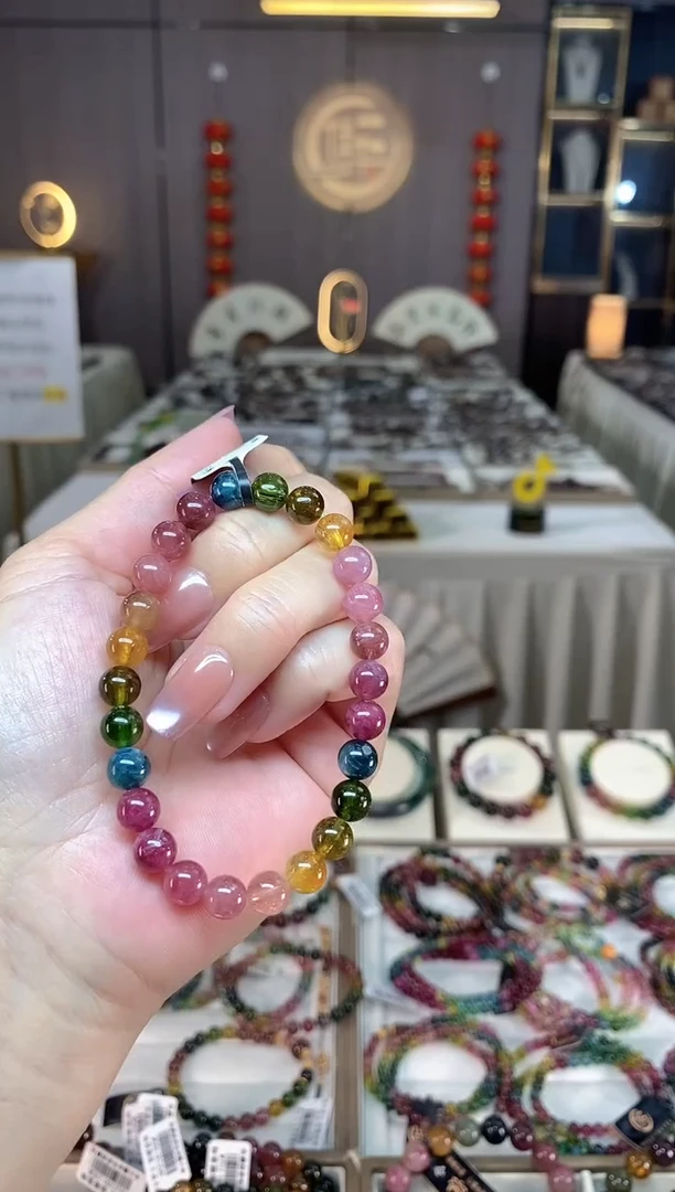 未镶嵌老矿碧玺单圈手串7mm+碧玺hon多样性发货一条