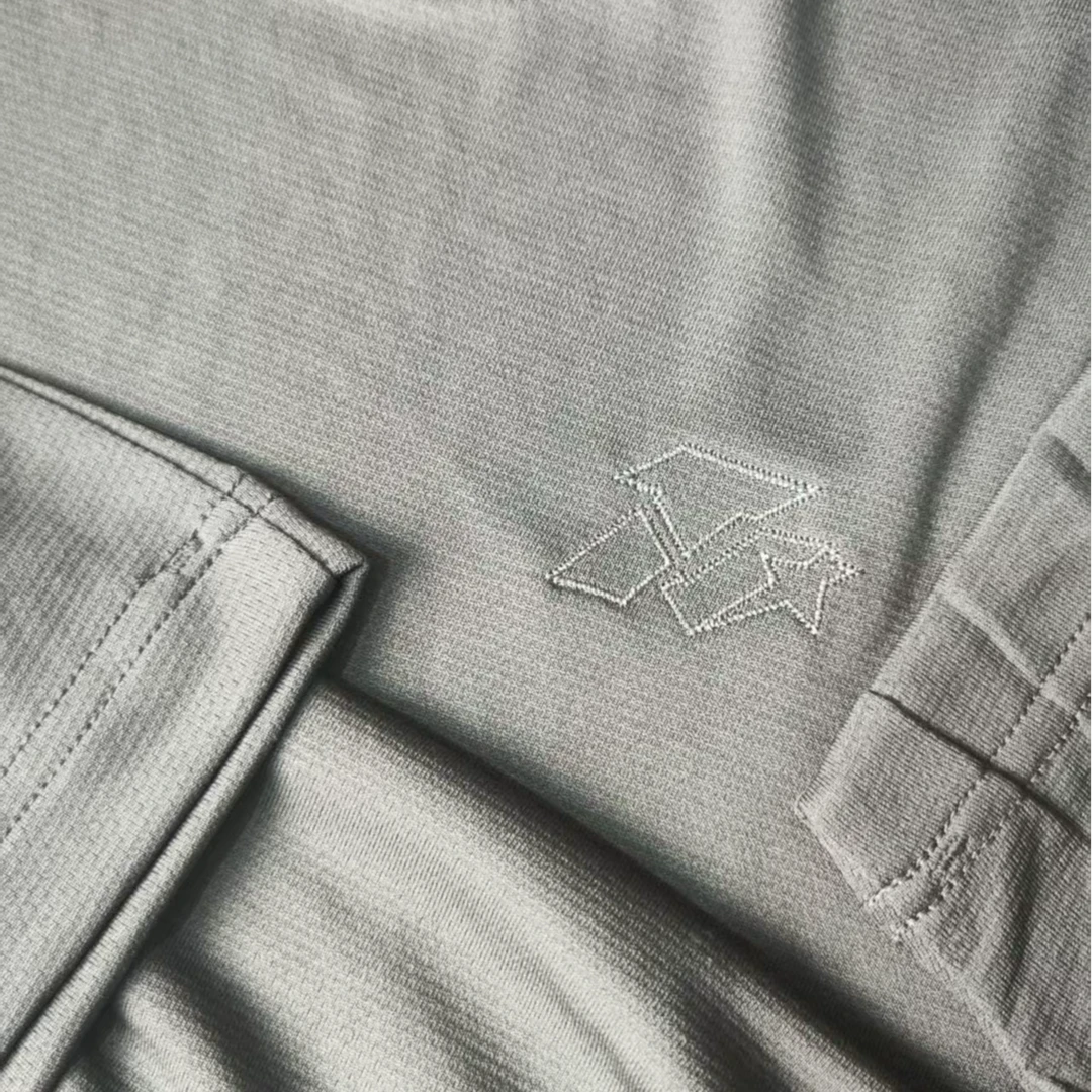 纯配 19边夏短袖 灰绿巡边逻内 单向导湿 速干运动透气