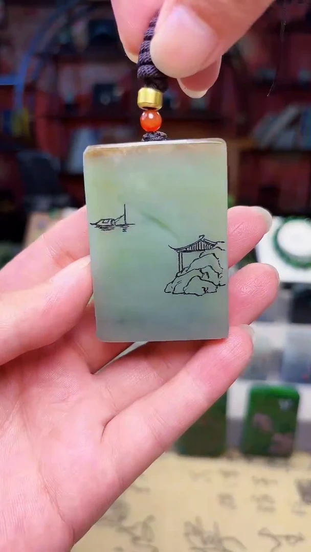 和田玉未镶嵌挂件160