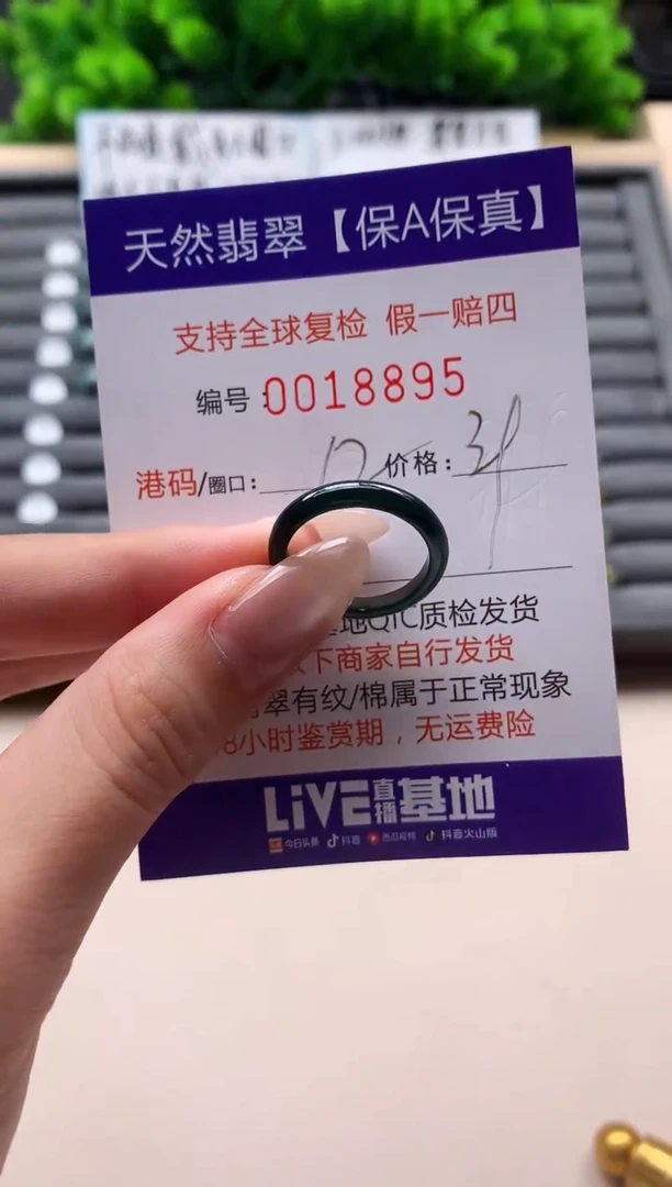 未镶嵌戒指翡翠天然  18895