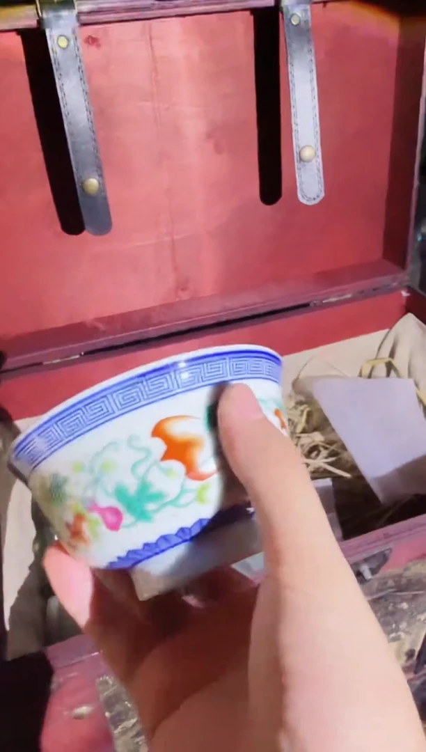 杯子4英寸福禄寿喜稀土碗（绿）