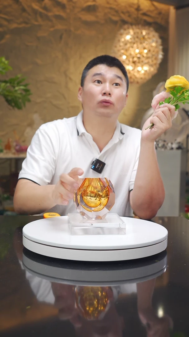 琉璃手工艺品福利琥珀切面香薰瓶