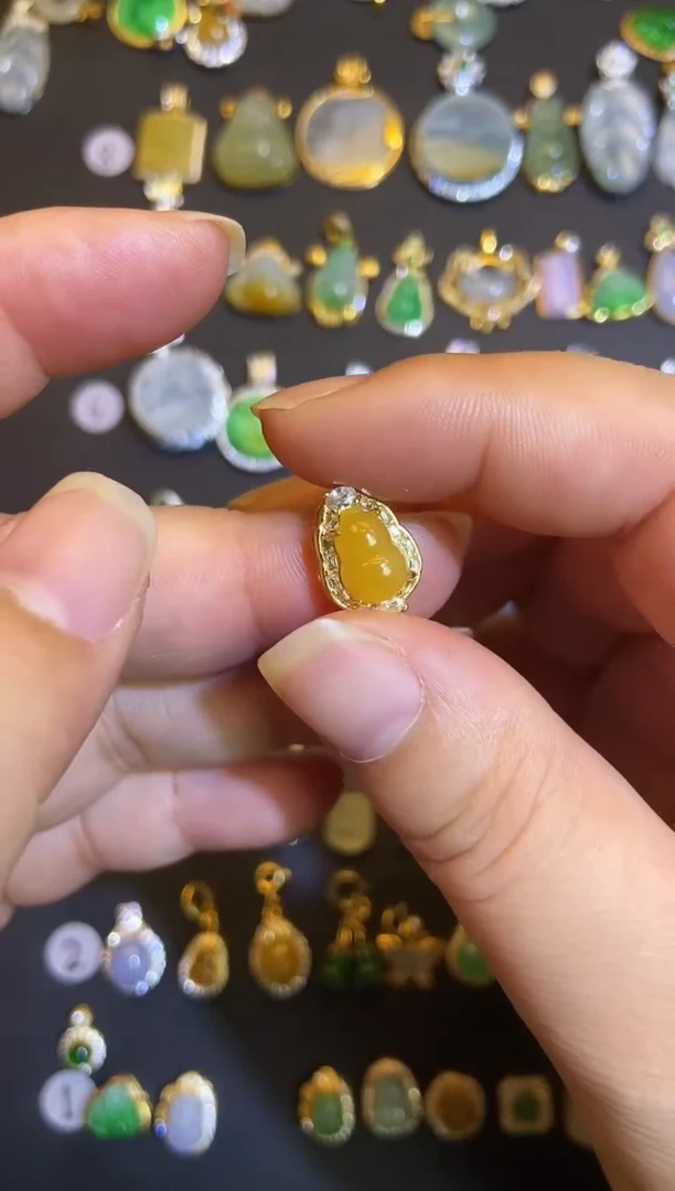 吊坠(不含链)银S925镶嵌翡翠1