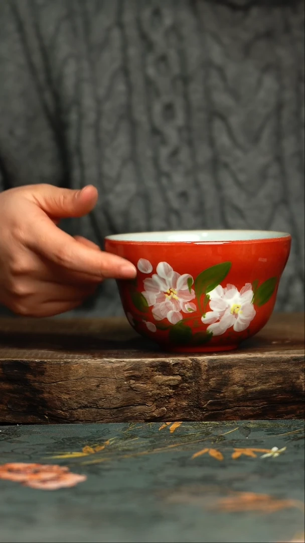 【闪购商品】杯杯釉下彩手工手绘同款陶器